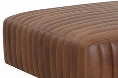 Lawson 36", 40", 44", Or 48" Inch Square Leather Quilted Ottoman (4 Sizes Available)
