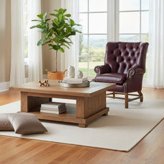 Cullen Leather Tufted Accent Chair