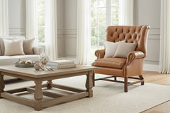 Cullen Leather Tufted Accent Chair