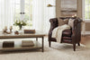 Louis Button Tufted Leather Chesterfield Tub Chair With Nail Trim