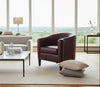 Image of Romana Contemporary Leather Tub Accent Chair