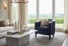 Image of Romana Contemporary Leather Tub Accent Chair