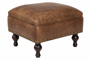 Dewey "Designer Style" Leather Foot Stool Ottoman