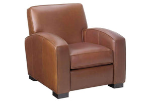 Hayden Leather Contemporary Retro Club Chair