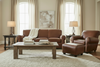 Image of Parker Leather Club Style Living Room Furniture Collection