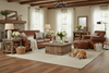 Image of Tribeca Three Piece Rustic Leather Furniture Sofa Set