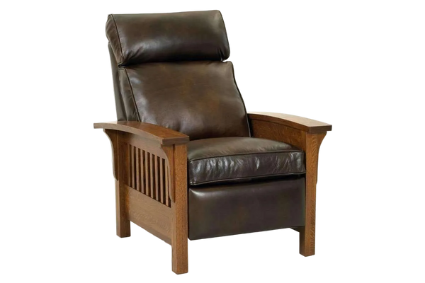 Aldrich Arts And Crafts Style Mission Leather Recliner Chair