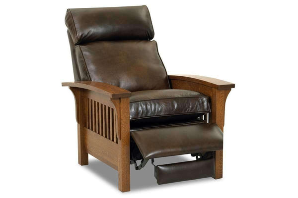 Aldrich Arts And Crafts Style Mission Leather Recliner Chair