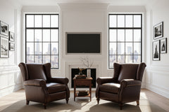 Chamberlain Leather Wingback Recliner Chair