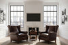Image of Chamberlain Leather Wingback Recliner Chair