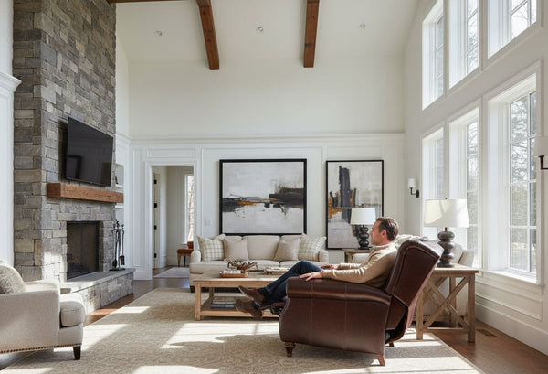 Chamberlain Leather Wingback Recliner Chair