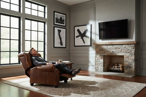 Jackson Leather Button Tufted Recliner