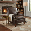 Image of Julius Small Scale Leather Pillow Back Recliner