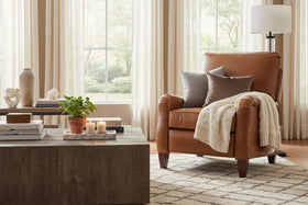 Maynard Leather English Arm Recliner