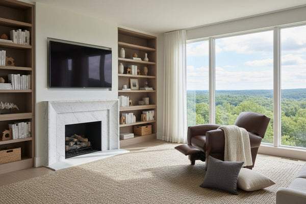 Parisian Camel Back Leather Reclining Chair