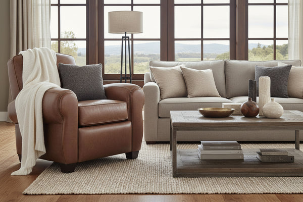 Sebastian Traditional Leather Reclining Club Chair