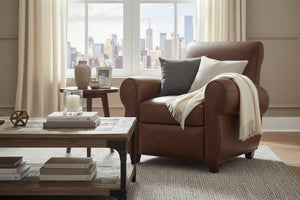 Tribeca Leather Vintage Style Recliner Chair - Luxurious Comfort With Vintage Charm