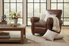 Image of Tribeca Leather Vintage Style Recliner Chair - Luxurious Comfort With Vintage Charm