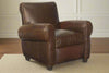 Image of Tribeca Leather Vintage Style Recliner Chair - Luxurious Comfort With Vintage Charm