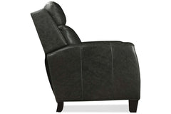 Leland Grey Dual Power "Quick Ship" Leather Transitional Recliner