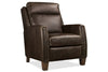 Image of Leland Spanish Moss Dual Power "Quick Ship" Leather Transitional Recliner