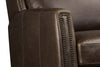 Image of Leland Spanish Moss Dual Power "Quick Ship" Leather Transitional Recliner