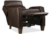 Image of Leland Spanish Moss Dual Power "Quick Ship" Leather Transitional Recliner