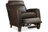 Image of Leland Spanish Moss Dual Power "Quick Ship" Leather Transitional Recliner