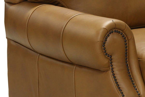 Lex Traditional Leather Club Chair With Nailheads
