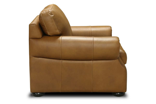 Lex Traditional Leather Club Chair With Nailheads