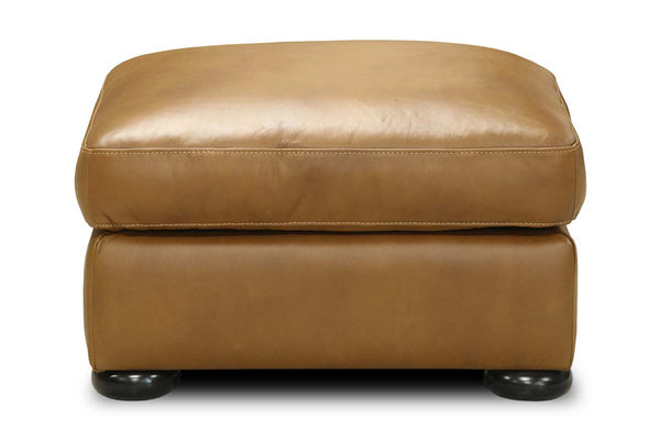 Lex Leather Pillow Top Footstool Ottoman