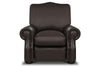 Image of Lex Traditional Leather Rolled Arm Club Chair Recliner