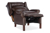 Image of Liam Chocolate "Quick Ship" Traditional Chippendale Wingback Recliner