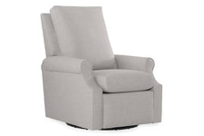 Lilith Fabric Swivel Recliner Chair With Inset Rolled Arms