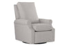 Image of Lilith Fabric Swivel Recliner Chair With Inset Rolled Arms