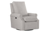Image of Lilith Fabric Swivel Recliner Chair With Inset Rolled Arms