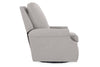 Image of Lilith Fabric Swivel Recliner Chair With Inset Rolled Arms