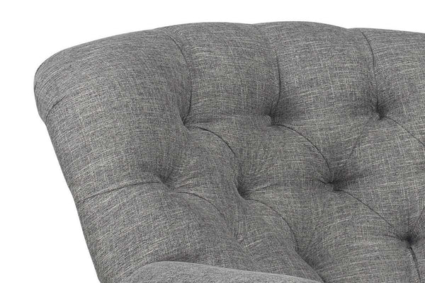 Lindsey Tufted Fabric "Hybrid" Chair With Power Footrest