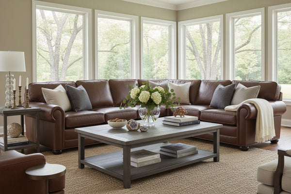 Sheffield Oversized Leather Sectional Sofa