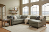 Image of Solomon Tight Back Track Arm Fabric Sectional Couch