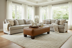Logan 50 Inch Long Apartment Size Leather Coffee Table Bench