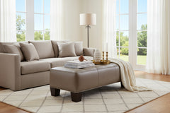 Logan 50 Inch Long Apartment Size Leather Coffee Table Bench