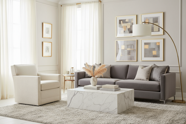 Lola Contemporary 8-Way Hand Tied Fabric 360 SWIVEL/GLIDER Tight Back Accent Chair