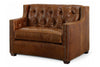 Image of London Leather Tufted Chair And 1/2