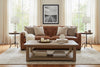 Image of London 91 Inch Traditional Tufted Two Cushion Leather Sofa