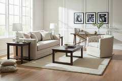 Lucia 8-Way Hand Tied Fabric 360 SWIVEL/GLIDER Tufted Barrel Accent Chair