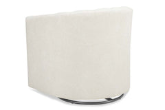 Lucia 8-Way Hand Tied Fabric 360 SWIVEL/GLIDER Tufted Barrel Accent Chair