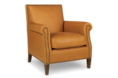 Lulu Leather Tight Back Accent Chair