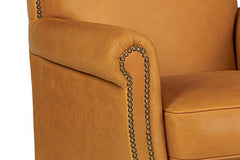 Lulu Leather Tight Back Accent Chair