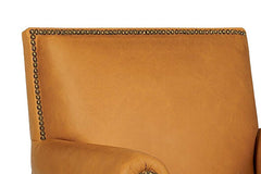Lulu Leather Tight Back Accent Chair